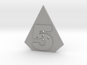 5-hole, Number 5, 5 Sided Shape Button in Aluminum
