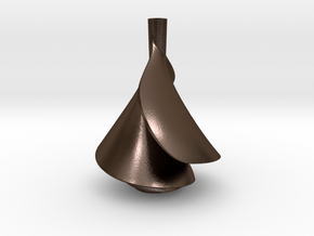 Small Lily Shape Water Vortex Spiral Impeller in Polished Bronze Steel