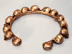 Human Skull Bracelet  in Natural Brass