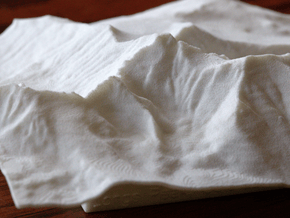 4'' Longs Peak Terrain Model, Colorado, USA in White Natural Versatile Plastic