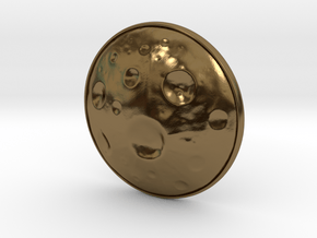 Moon Earring in Polished Bronze