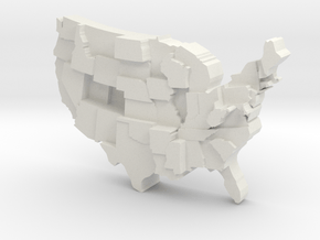 USA by Obesity in White Natural Versatile Plastic