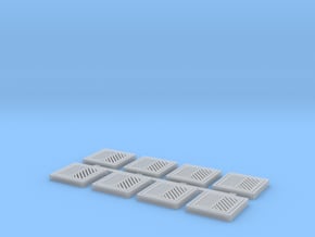 Storm Sewer Grates (HO Scale) in Tan Fine Detail Plastic