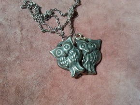 Owl pendant in Polished Bronze Steel