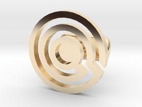 Labyrinth Cufflink Light in 14k Gold Plated Brass