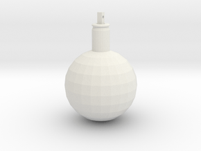Ball ornament with cartridge case in White Natural Versatile Plastic