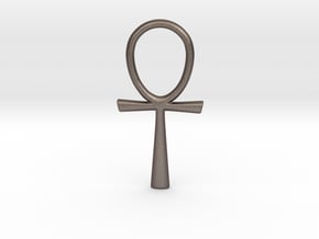 Egyptian Ankh - Large in Polished Bronzed Silver Steel