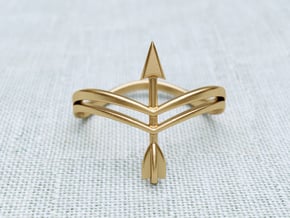 Bow Ring in Natural Brass: 8.5 / 58