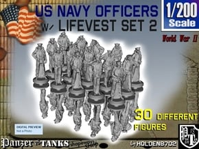 1-200 USN Officers Lifevest Set2 in Tan Fine Detail Plastic