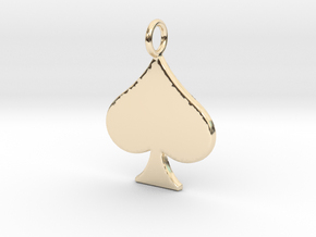 QoS Pendant  in 14k Gold Plated Brass