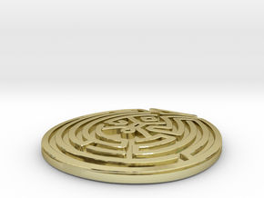 WestWorld maze Pendant in 18k Gold: Small