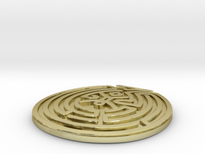 WestWorld maze Pendant in 18k Gold: Large