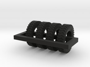 1/87 Ground Gripper Tires X 4 in Black Natural Versatile Plastic
