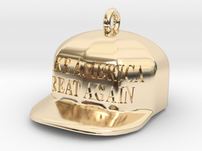 Make America Great Again charm in 14k Gold Plated Brass