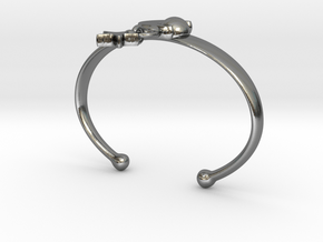 ANDROMEDA ARM CUFF in Polished Silver (Interlocking Parts): Extra Small