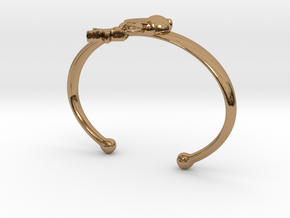 ANDROMEDA ARM CUFF in Polished Brass (Interlocking Parts): Extra Small
