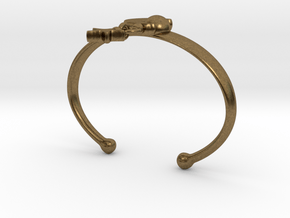ANDROMEDA ARM CUFF in Natural Bronze (Interlocking Parts): Extra Small