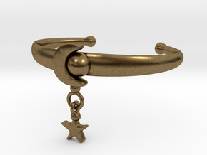 ANDROMEDA ARM CUFF in Natural Bronze (Interlocking Parts): Small