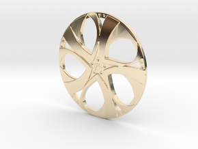 Wheel in 14k Gold Plated Brass