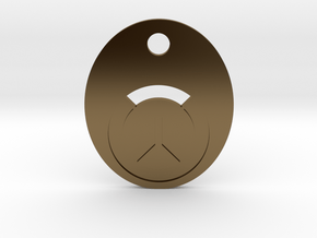 Overwatch Symbol Keychain in Polished Bronze
