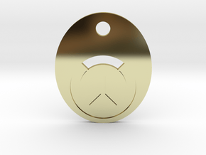 Overwatch Symbol Keychain in 18k Gold