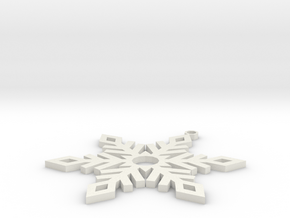 Snow Ornament V2 in White Natural Versatile Plastic