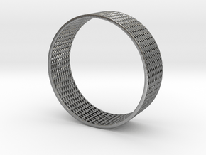 Abstract Bracelet (77 mm-diameter) in Natural Silver