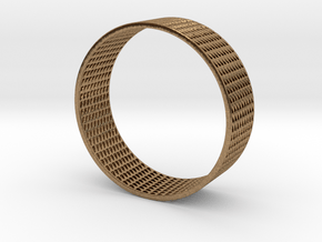 Abstract Bracelet (77 mm-diameter) in Natural Brass