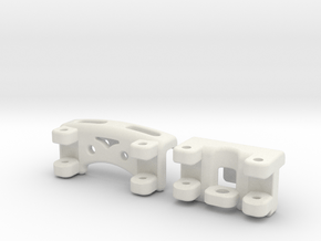 E-REVO Double Bracing Mount (Front & Rear) in White Natural Versatile Plastic