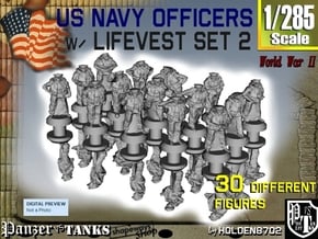 1-285 USN Officers Lifevest Set2 in Smoothest Fine Detail Plastic
