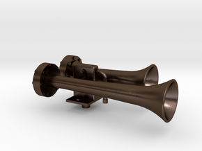 1.5" scale nathan air horn in Polished Bronze Steel
