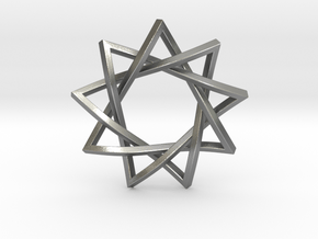 9 Pointed Penrose Star 1.2" in Natural Silver