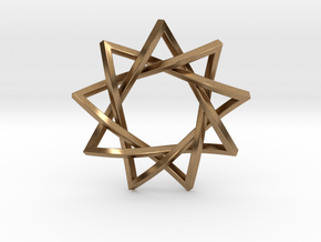 9 Pointed Penrose Star 1.2" in Natural Brass