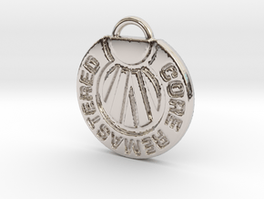 Core Remastered Pendent in Rhodium Plated Brass