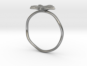 Starfish ring in Natural Silver: 8.5 / 58