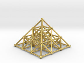 Pyramid Matrix - 3x3 Grid in Polished Brass