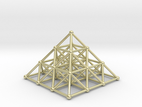 Pyramid Matrix - 3x3 Grid in 14k Gold Plated Brass