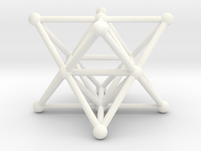 Merkaba - Star tetrahedron in White Processed Versatile Plastic