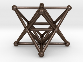 Merkaba - Star tetrahedron in Polished Bronze Steel