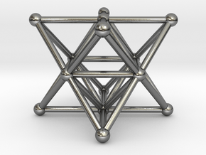 Merkaba - Star tetrahedron in Polished Silver