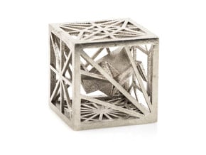 Origami Cubed Bases in Polished Silver
