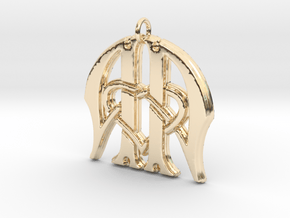 Monogram Initials AA.3 Cipher in 14K Yellow Gold