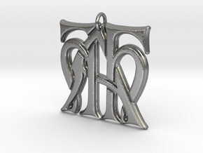 Monogram Initials HHA Cipher in Natural Silver