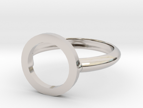 O Ring in Rhodium Plated Brass