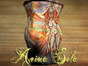 "Anima Sola" Vase in Full Color Sandstone