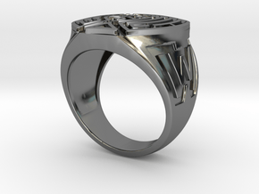 Westworld Ring 232 in Fine Detail Polished Silver: Extra Large