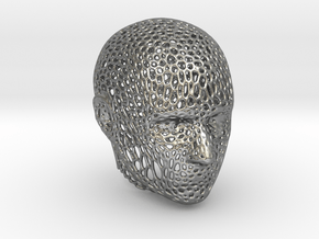Voronoi Head in Natural Silver