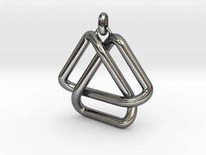 Escher Knot Pendant in Polished Silver (Interlocking Parts)