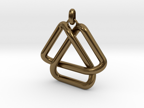 Escher Knot Pendant in Polished Bronze (Interlocking Parts)