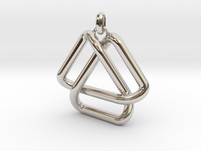 Escher Knot Pendant in Rhodium Plated Brass